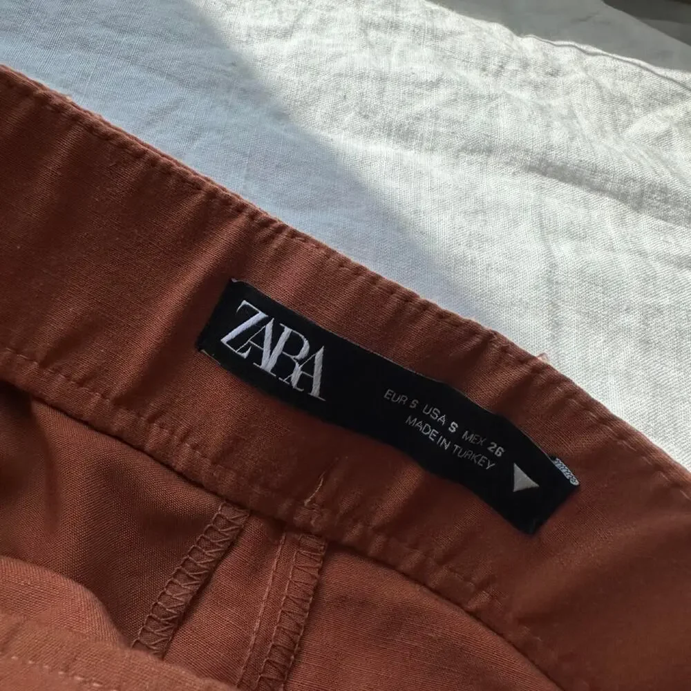 Zara linen blend pants in